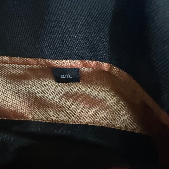 Bocaccio Uomo Men's Black Windowpane Blazer Jacket 40L Polyester/Rayon Blend - Picture 7 of 8